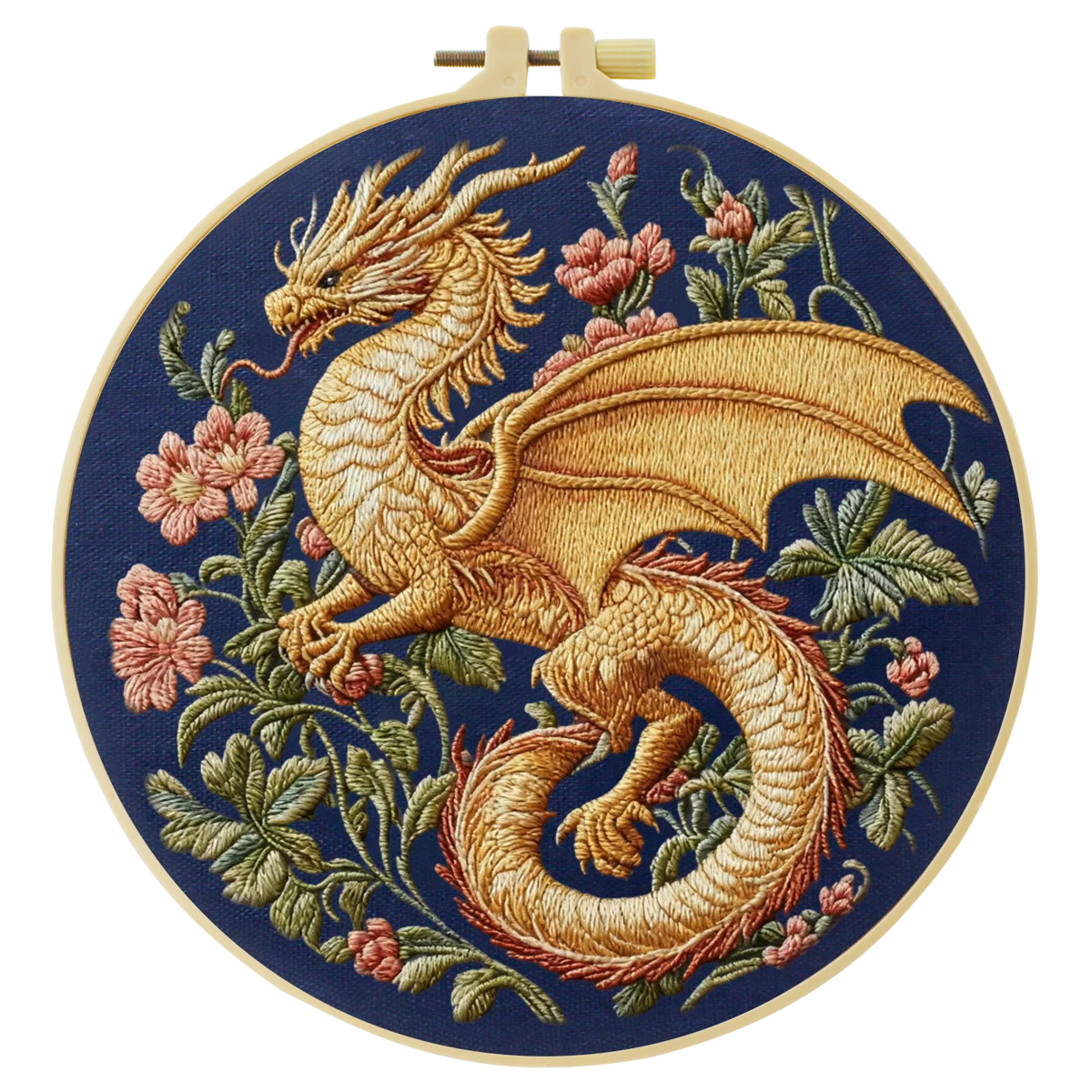 Golden Dragon DIY Embroidery Kit for Beginners