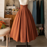 Victorian High Waist Midi Skirt