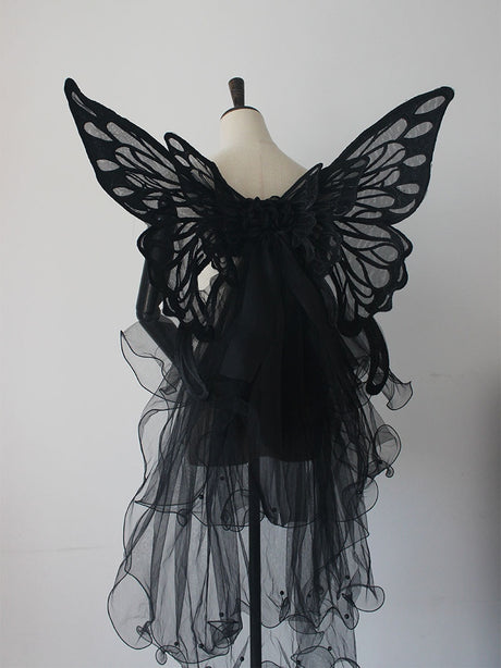 Black or White Butterfly Wings Costume