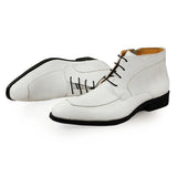 Gator Boots Pointed Toe Mens Genuine Leather Shoes White Purple Green