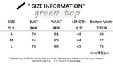 Y2k Dark Green Long Sleeved Ruffle Top Matching Skirt Goblincore