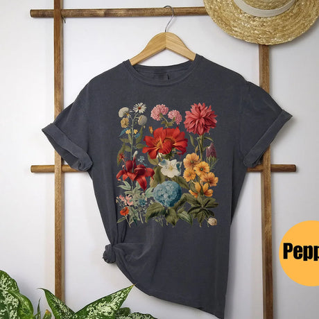 Wildflowers Cottagecore T-Shirt Cotton Tee Shirt