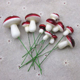Mushroom Picks 33PCS Miniatures Artificial Foam Resin Fairy Garden Bonsai Pot Plant Decor
