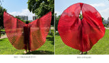 Transparent Iridescent Stage Performance Egyptian 300 Degree Wings Belly Dance Isis Wings