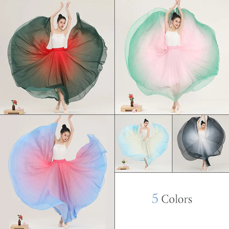 Fleur's Gradient 720 Degree Flamenco Dance Skirts