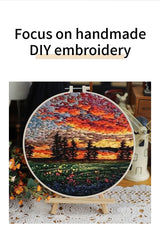 DIY Floral Landscapes Beginner Embroidery Set With Hoop DIY Craft Kits