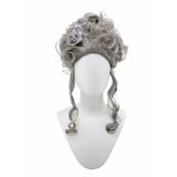 Pink Fluffy High-Top Cosplay Wig Queen's Hairstyle with Feather Flowers
