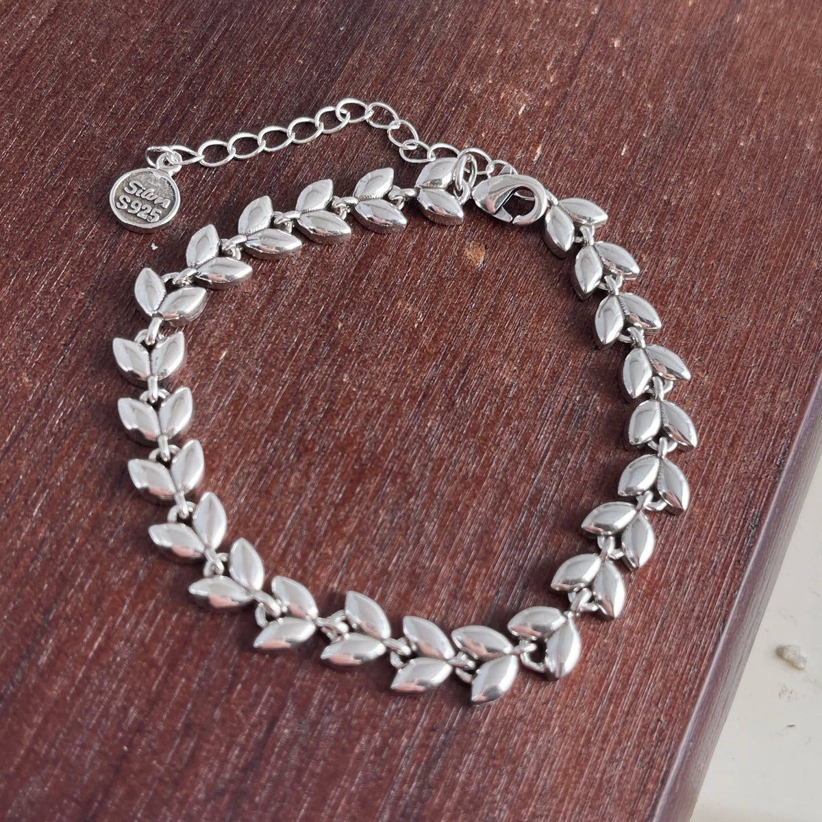 Flower Chain 925 Sterling Silver Metal Bracelets