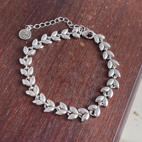 Flower Chain 925 Sterling Silver Metal Bracelets