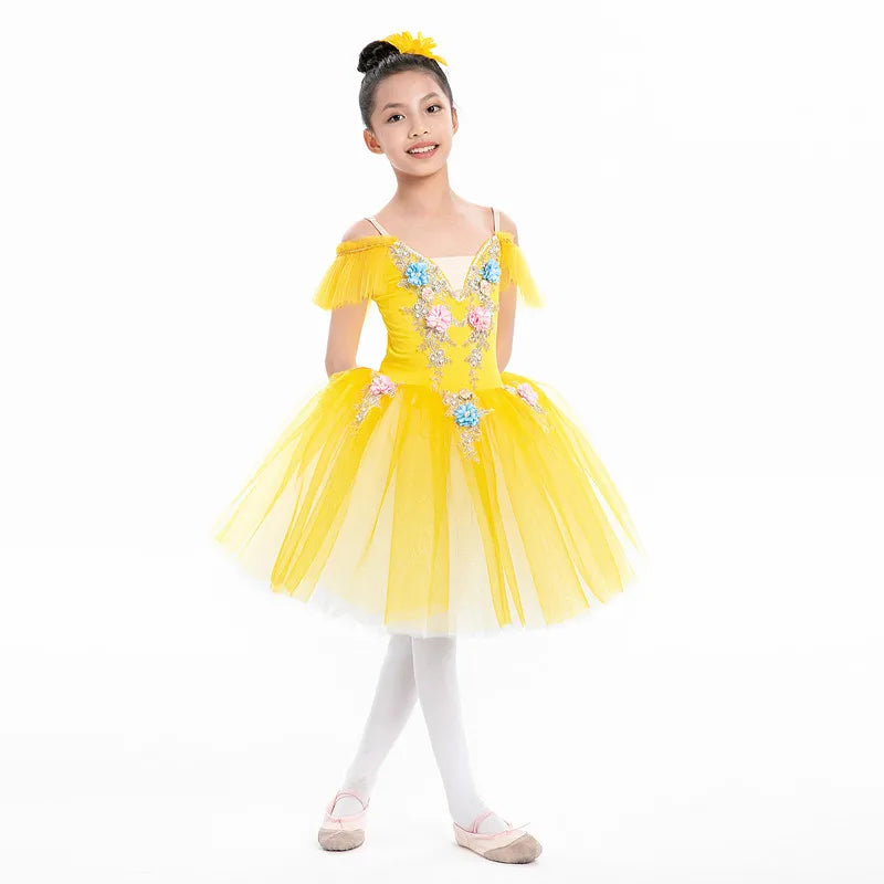 Spring Fae Ballet Performance Tutu Dresses