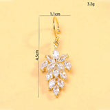 Leaf Charm Lip Ring Zircon Non Piercing Face Jewellery Labret Cuff