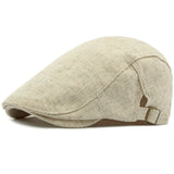 Breathable Linen Cabbie Beret Caps