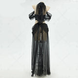 Gothic Elf Style Cosplay Costume Black Bodysuit
