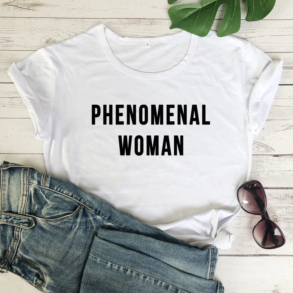 PHENOMENAL WOMAN Cotton T-Shirt
