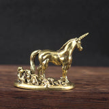 Brass Unicorn Figure Tea Pet