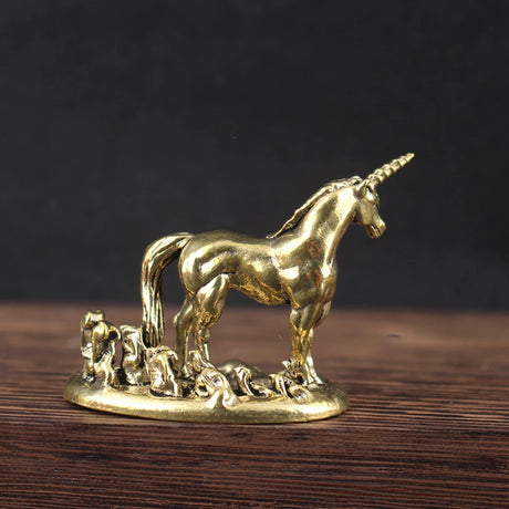 Brass Unicorn Figure Tea Pet
