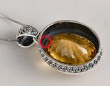 The Eye of Persuasion S925 Sterling Silver Pendant Natural Yellow Crystal