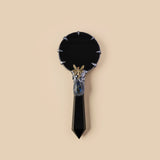 Black Obsidian Scrying Mirror Divination Plate Witch's Altar Decor
