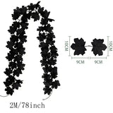 200CM Autumn Artificial Maple Leaf Garland Wreath Vine Home Decor Garden Halloween Windows Decoration