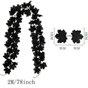 200CM Autumn Artificial Maple Leaf Garland Wreath Vine Home Decor Garden Halloween Windows Decoration