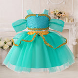 Toddler Princess Alice Belle Jasmine Mermaid Dress Baby Halloween Cosplay Costume