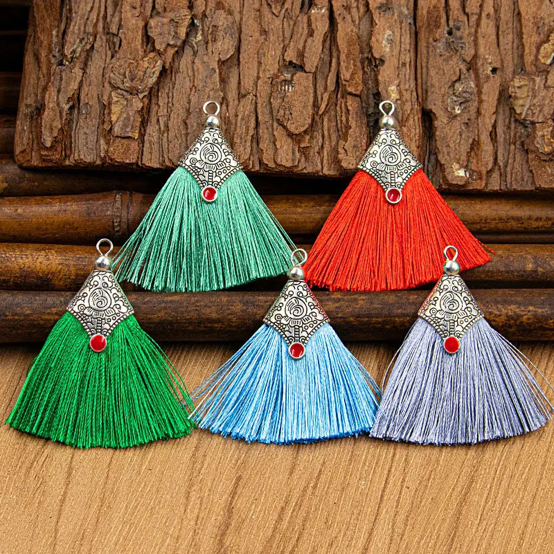 2/4/6Pcs Mini Craft Tassel Handmade Soft Silk Tassel for Earring Jewelry Making DIY Projects Keychain Bookmarks