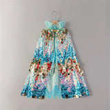 Shiny Rainbow Sequin Cloak Halloween Children's Dress Up Cape