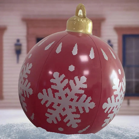 60cm Outdoor Christmas Inflatable Baubles PVC Giant Xmas Balls Decorations Toy Ball