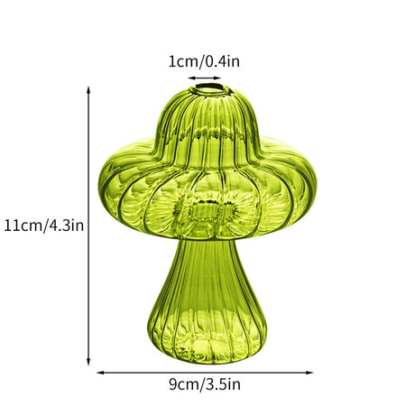 Mushroom Glass Vase Plant Hydroponic Terrarium Vase