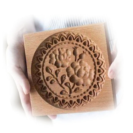 Wooden Shortbread Mould Cookie or Clay Embossing Moulds