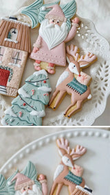 Christmas Nordic Style Cookie Cutters Santa Elk House Xmas Tree