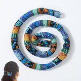 Bendable Hair Ropes Ties Horsetail Colorful Dreadlocks Long Ponytail Hairtie