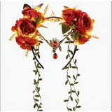 Glowing Flower Headband Butterfly Rose Crowns with Gem Drop Fairy Fascinators Headpieces