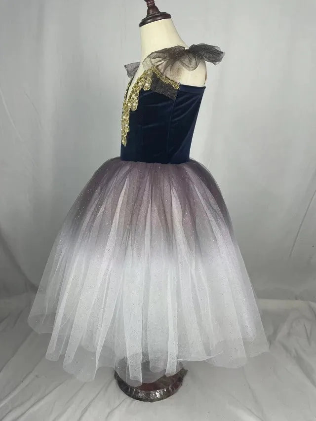 Fae Ballerina Aurora's Long Ballet Dance Dress Children Women