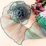 2Yards Ruffled Pleated Mermaid Fabric Gradient Organza Border for DIY Sewing Crafts