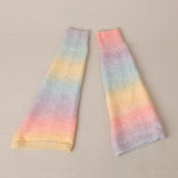 Gradient Japanese Boot Cuffs Knitted Wool Over Knee Leg Warmers
