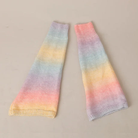 Gradient Japanese Boot Cuffs Knitted Wool Over Knee Leg Warmers