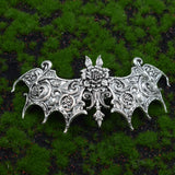 Gothic Floral Bat Hair Barrette Clip