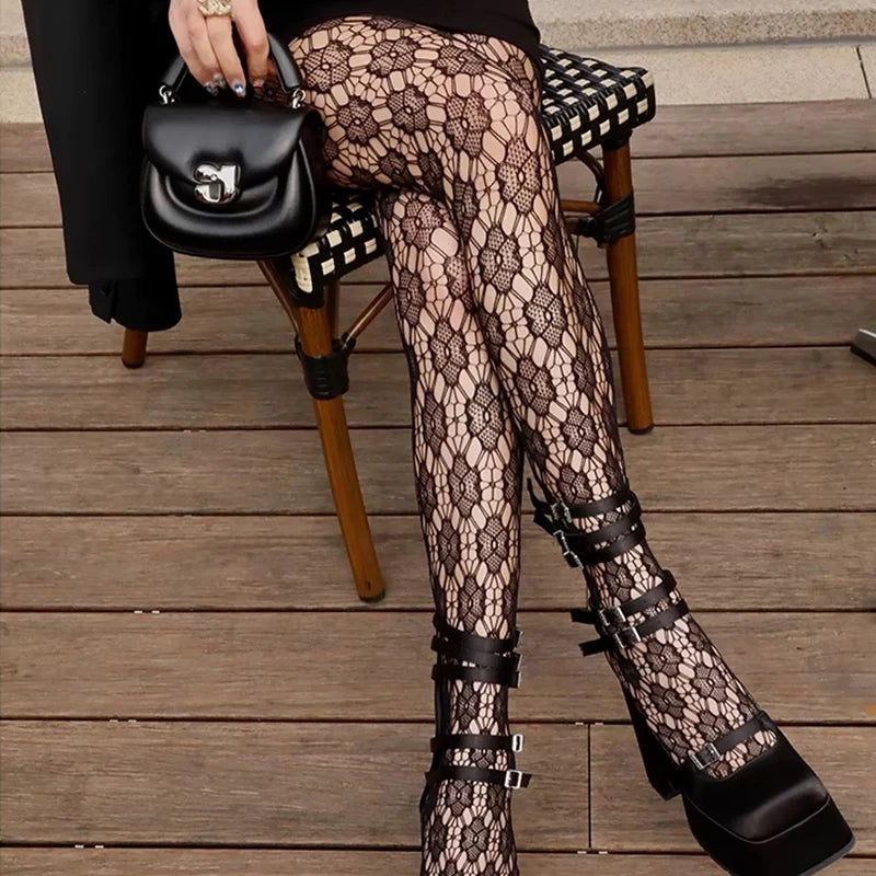 Sweet Sakura Lace Fish Net Stockings Pantyhose