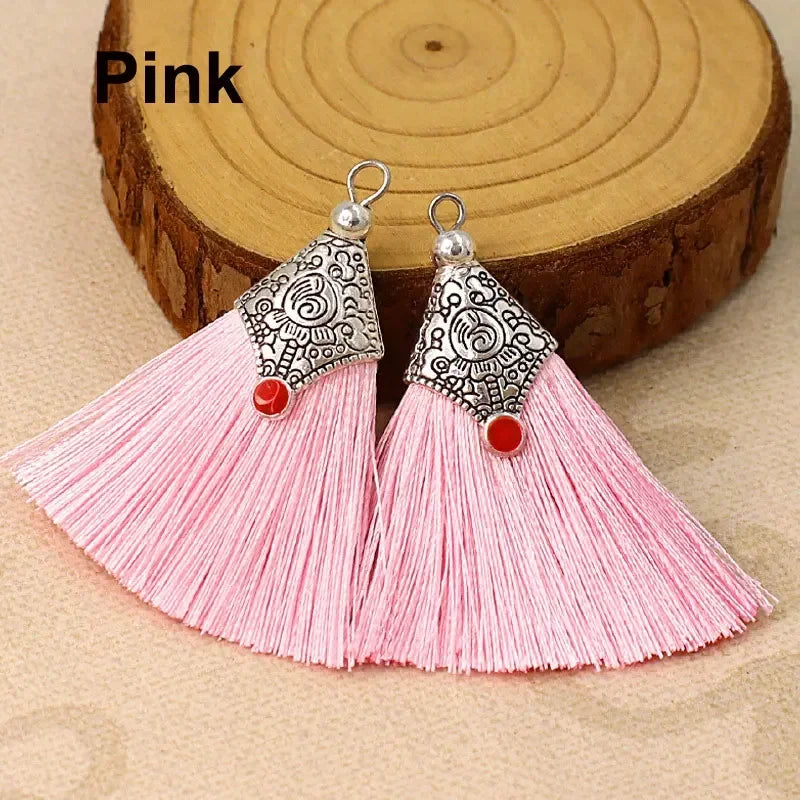 2/4/6Pcs Mini Craft Tassel Handmade Soft Silk Tassel for Earring Jewelry Making DIY Projects Keychain Bookmarks