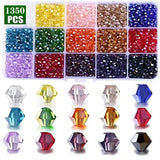 3 4 6mm Bicone Crystal Beads Box Multi-faceted Set 15 Grid Loose Spacer Kit for Jewellery Making DIY
