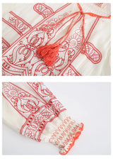 Mirai's Embroidered Boho Dress