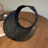 Palm Leaf Rattan Sun Visor Hat