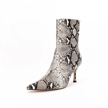 Sssseriously Ssssasssy Sssshort Boots Black Red Snake Ankle Boots