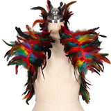 Feather Shoulder Epaulettes Festival Rave Wear