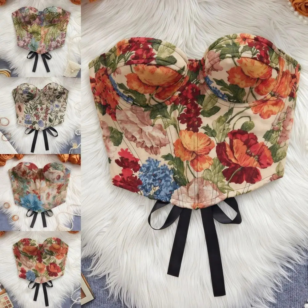 Meadow Weaver's Boned Floral Underwired Corset