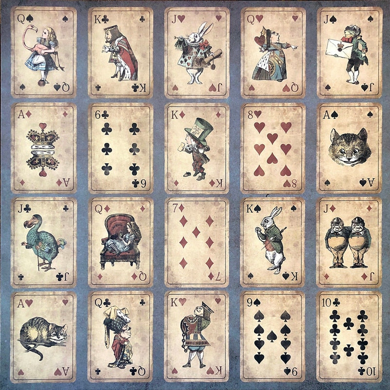 Vintage Alice In Wonderland Theme Scrapbooking Stickers