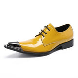 Crystal Blue Waters Real Leather Mens Oxford Pointed Toe Dress Shoes