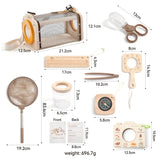 9PCS Outdoor Nature Exploration Kit Kids Insect Observation Box Bug Viewer Catcher Set Educational Toys