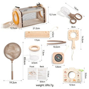 9PCS Outdoor Nature Exploration Kit Kids Insect Observation Box Bug Viewer Catcher Set Educational Toys